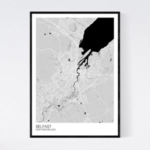 Belfast City Map Print