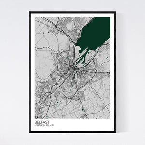 Belfast City Map Print