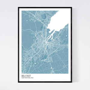 Belfast City Map Print