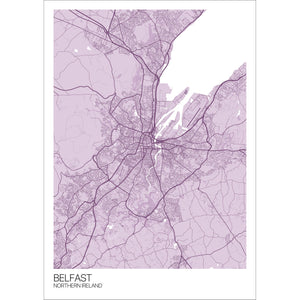 Map of Belfast, Northern Ireland