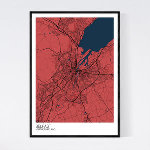 Belfast City Map Print