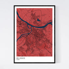 Load image into Gallery viewer, Belgrade City Map Print