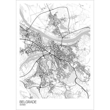 Load image into Gallery viewer, Map of Belgrade, Serbia