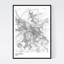 Load image into Gallery viewer, Map of Belgrade, Serbia