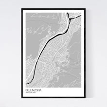 Load image into Gallery viewer, Bellinzona City Map Print