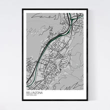 Load image into Gallery viewer, Bellinzona City Map Print