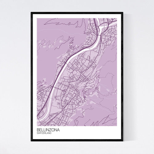 Map of Bellinzona, Switzerland