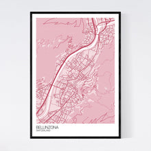 Load image into Gallery viewer, Bellinzona City Map Print