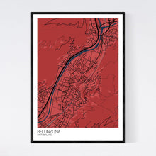 Load image into Gallery viewer, Bellinzona City Map Print