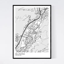 Load image into Gallery viewer, Bellinzona City Map Print