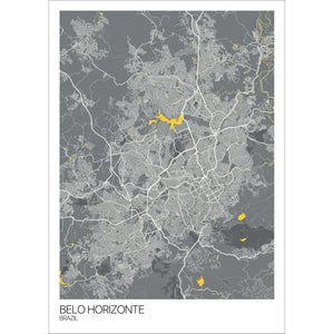 Map of Belo Horizonte, Brazil