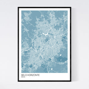 Belo Horizonte City Map Print