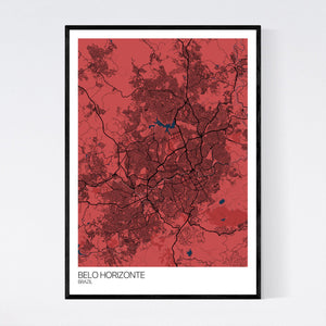 Belo Horizonte City Map Print