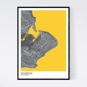 Bembridge Town Map Print