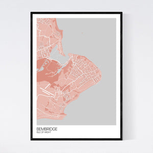 Bembridge Town Map Print