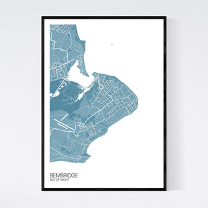 Bembridge Town Map Print