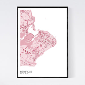 Bembridge Town Map Print