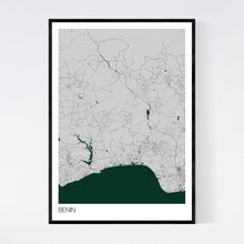 Load image into Gallery viewer, Benin Country Map Print