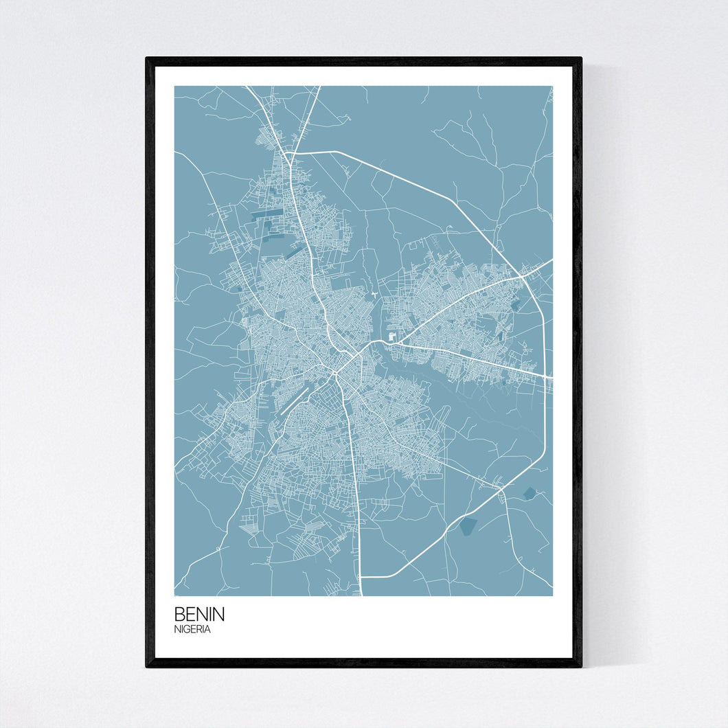 Benin City Map Print