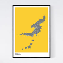 Load image into Gallery viewer, Bequia Island Map Print
