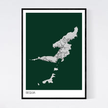 Load image into Gallery viewer, Bequia Island Map Print