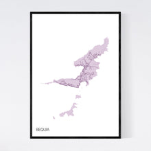 Load image into Gallery viewer, Bequia Island Map Print