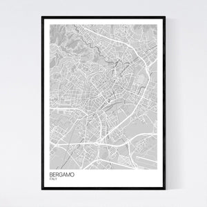 Bergamo City Map Print
