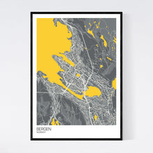 Load image into Gallery viewer, Bergen City Map Print
