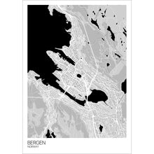 Load image into Gallery viewer, Map of Bergen, Norway