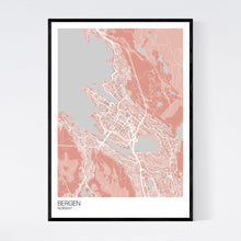Load image into Gallery viewer, Bergen City Map Print