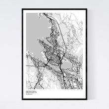 Load image into Gallery viewer, Bergen City Map Print