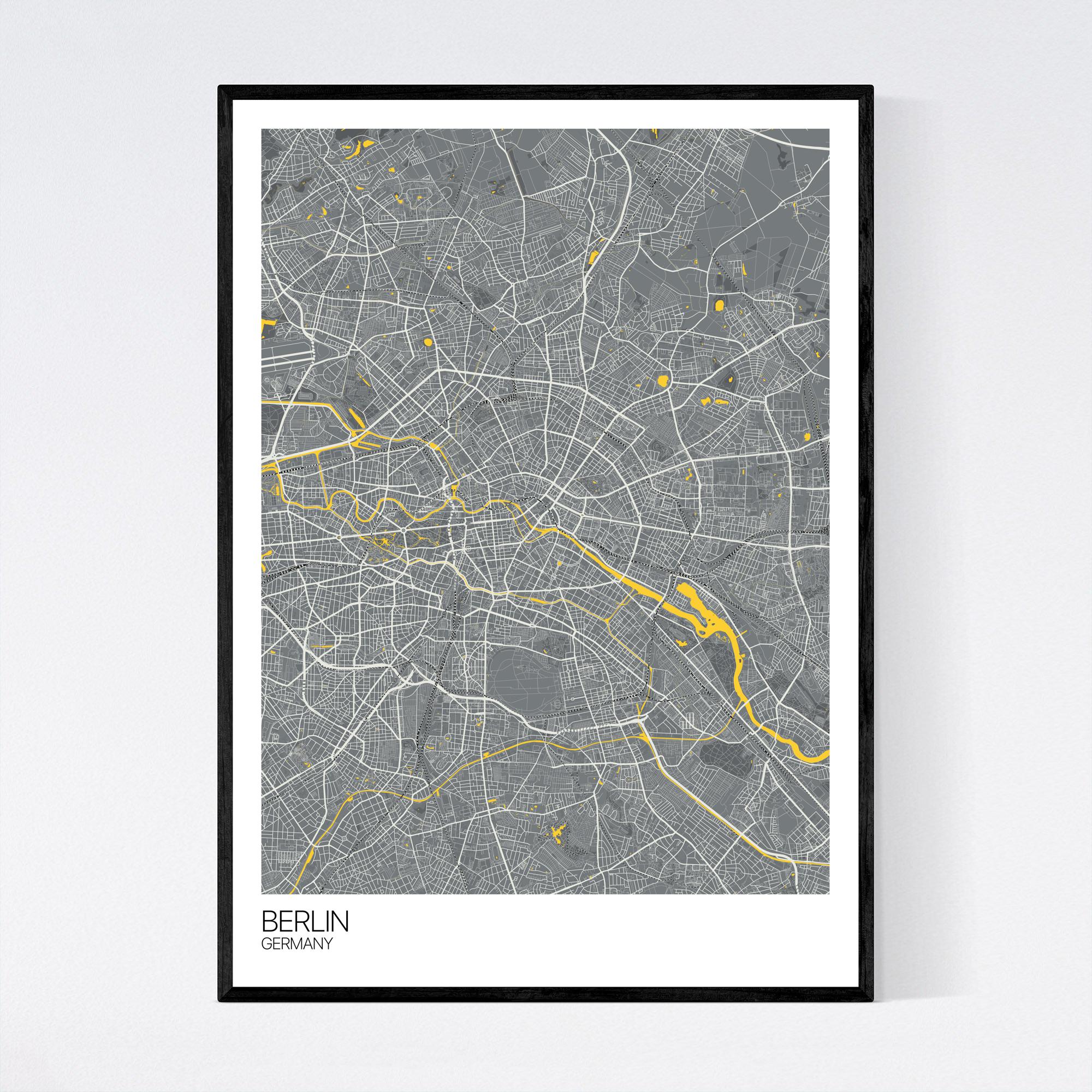 Berlin Map Art Print - Free International Shipping!