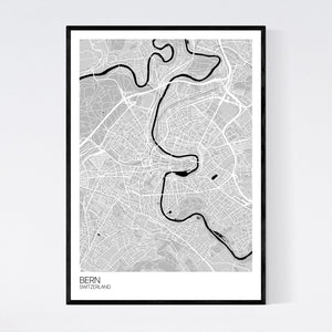 Bern City Map Print