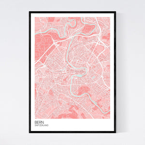 Bern City Map Print