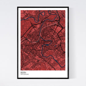 Bern City Map Print