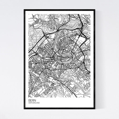 Map of Bern, Switzerland