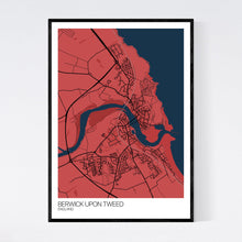 Load image into Gallery viewer, Berwick upon Tweed Town Map Print