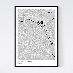 Bethnal Green Neighbourhood Map Print