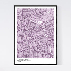 Map of Bethnal Green, London