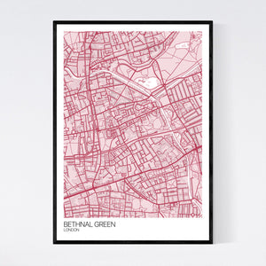 Bethnal Green Neighbourhood Map Print