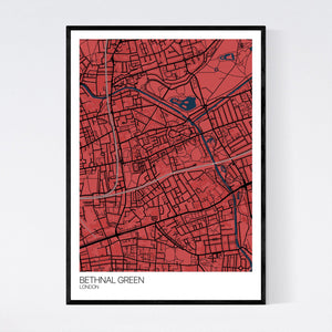 Bethnal Green Neighbourhood Map Print