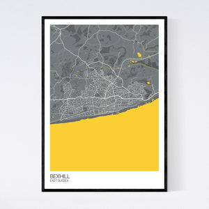 Bexhill Town Map Print