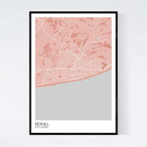 Bexhill Town Map Print
