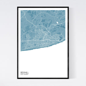 Bexhill Town Map Print