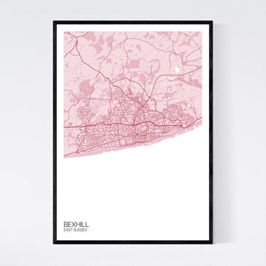 Bexhill Town Map Print