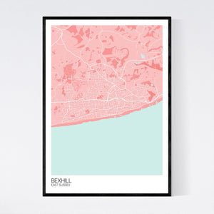 Bexhill Town Map Print