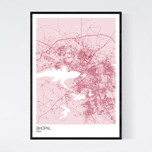 Bhopal City Map Print