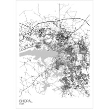 Load image into Gallery viewer, Map of Bhopal, India
