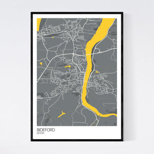 Bideford Town Map Print