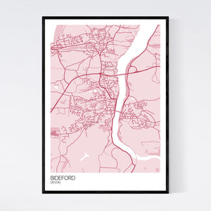 Bideford Town Map Print